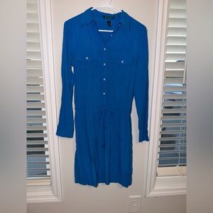 Ralph Lauren Vibrant Blue Long Sleeve Dress